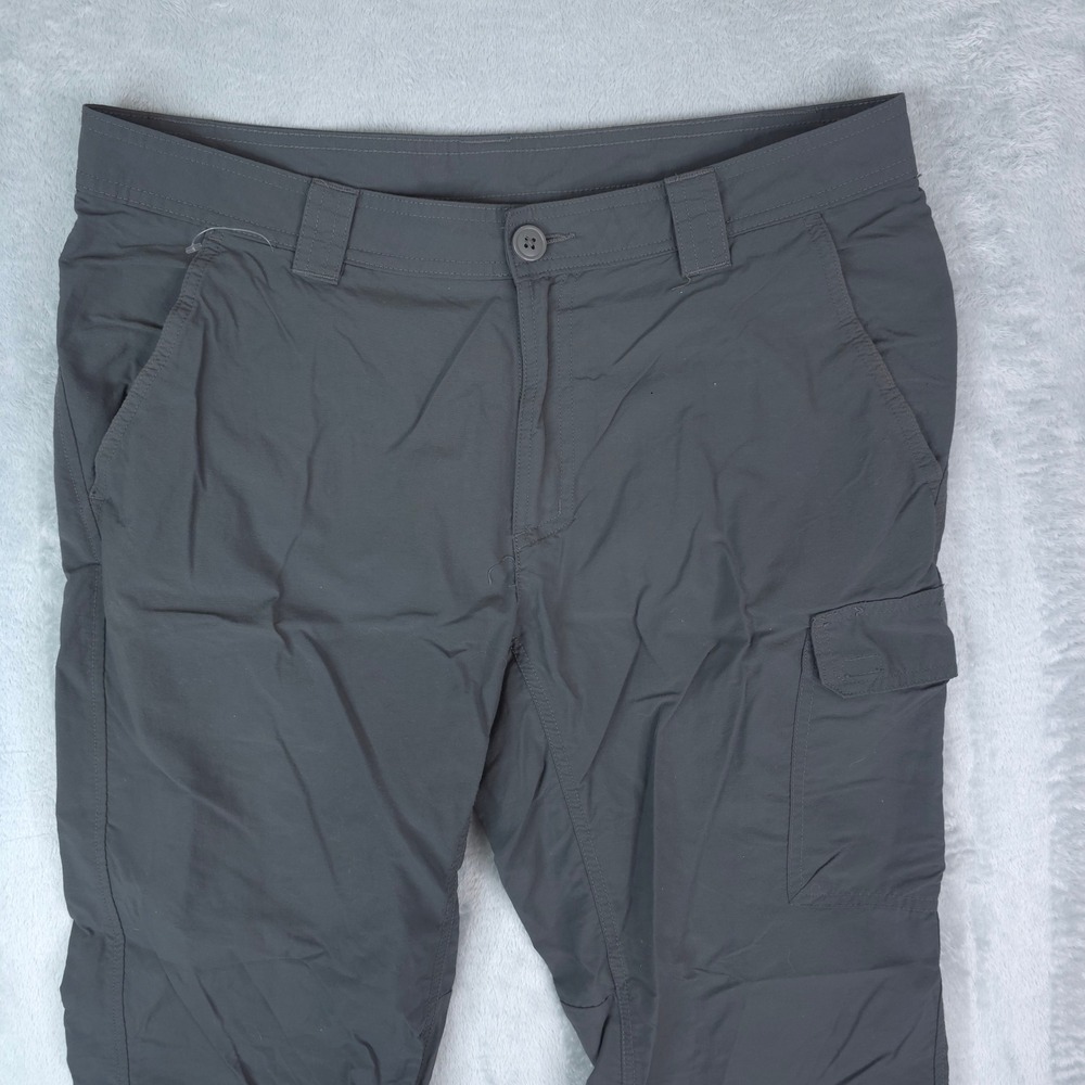 Columbia Cargo Pants Mens 34x32 Gray Omni-Shade Hiking Outdoor Nylon Gorpcore - Picture 3 of 12